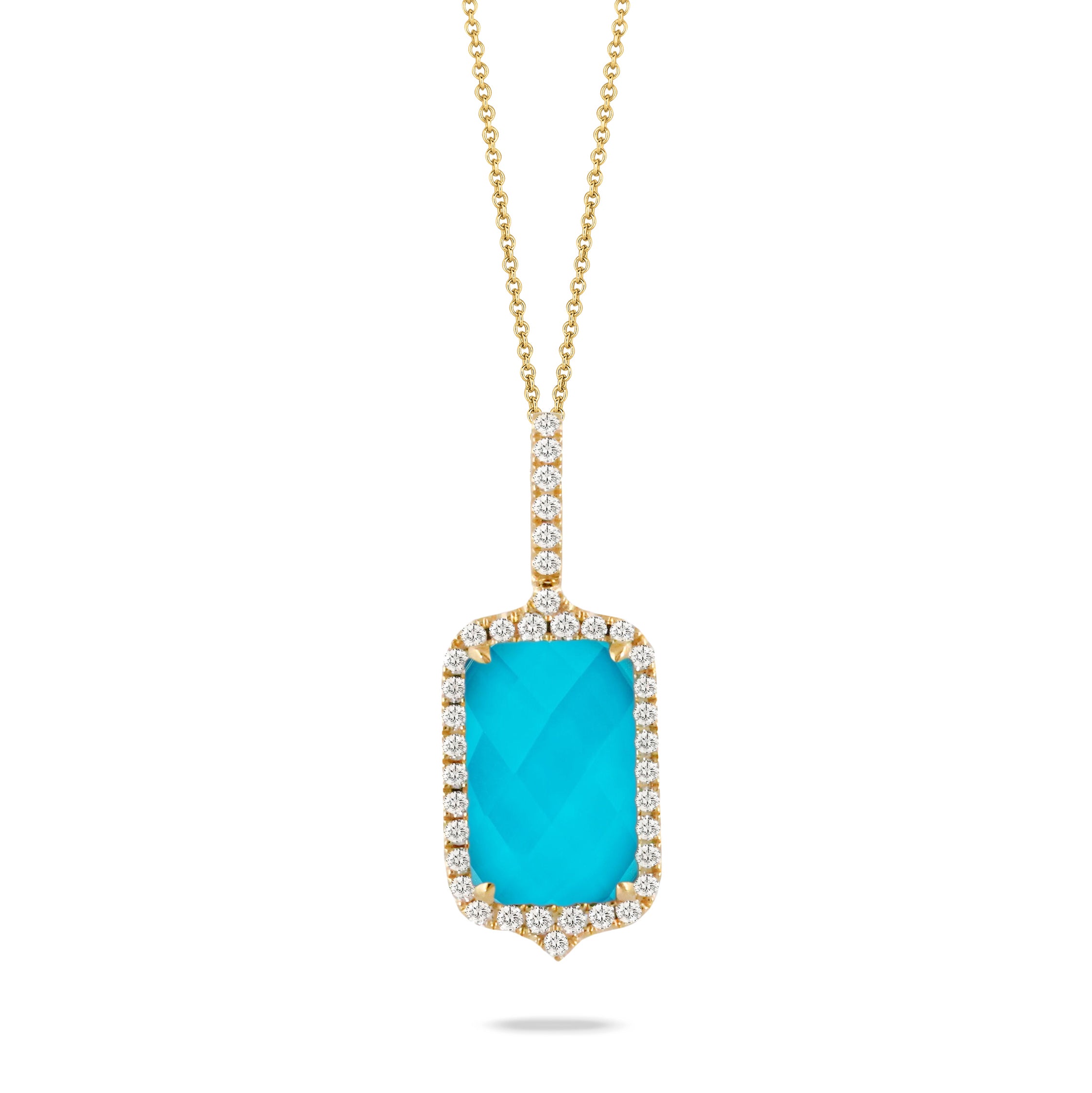 18k Turquoise & Diamond Necklace
