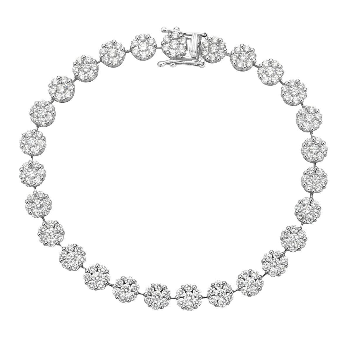 18k Diamond Cluster Bracelet