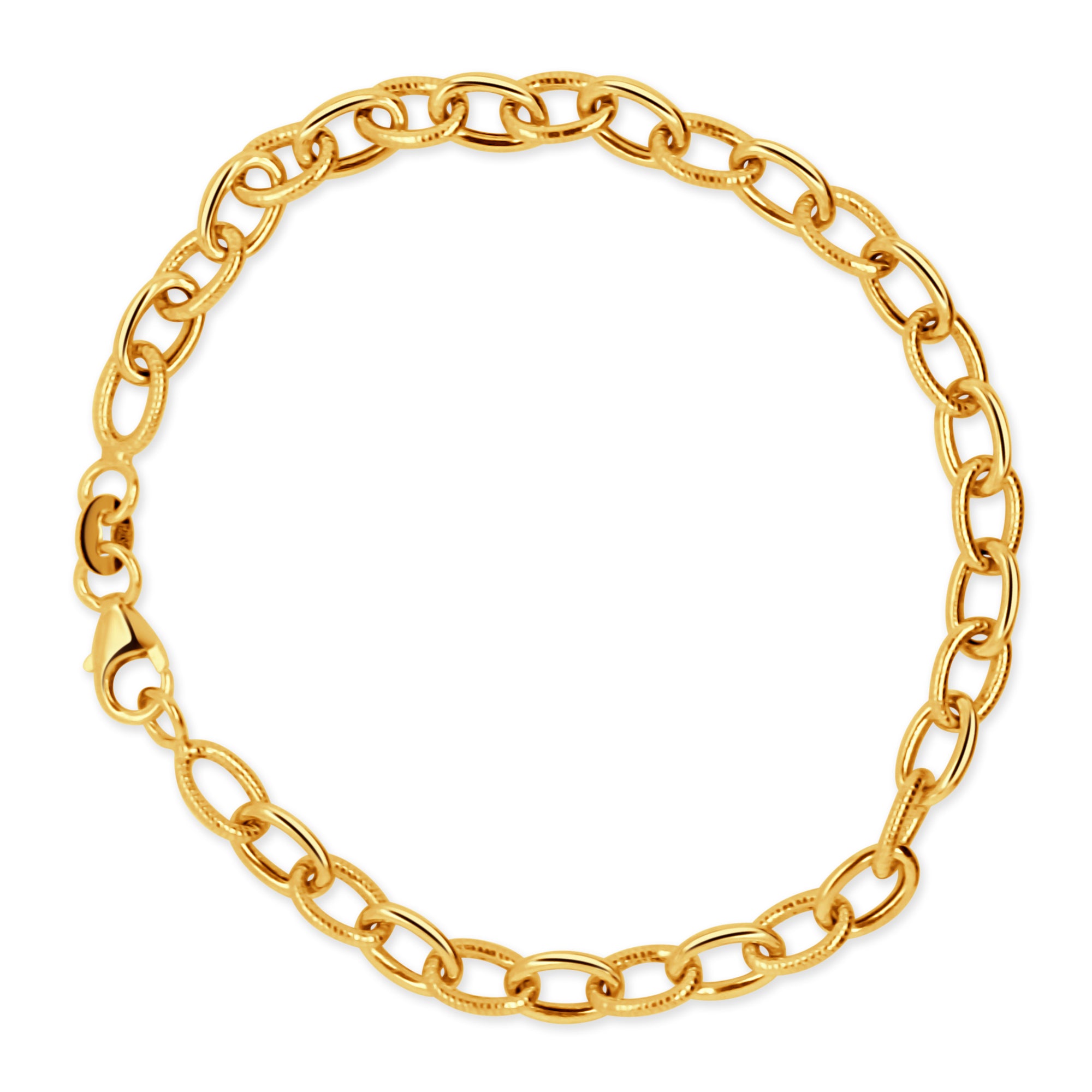 18k Gold Textured Bracelet