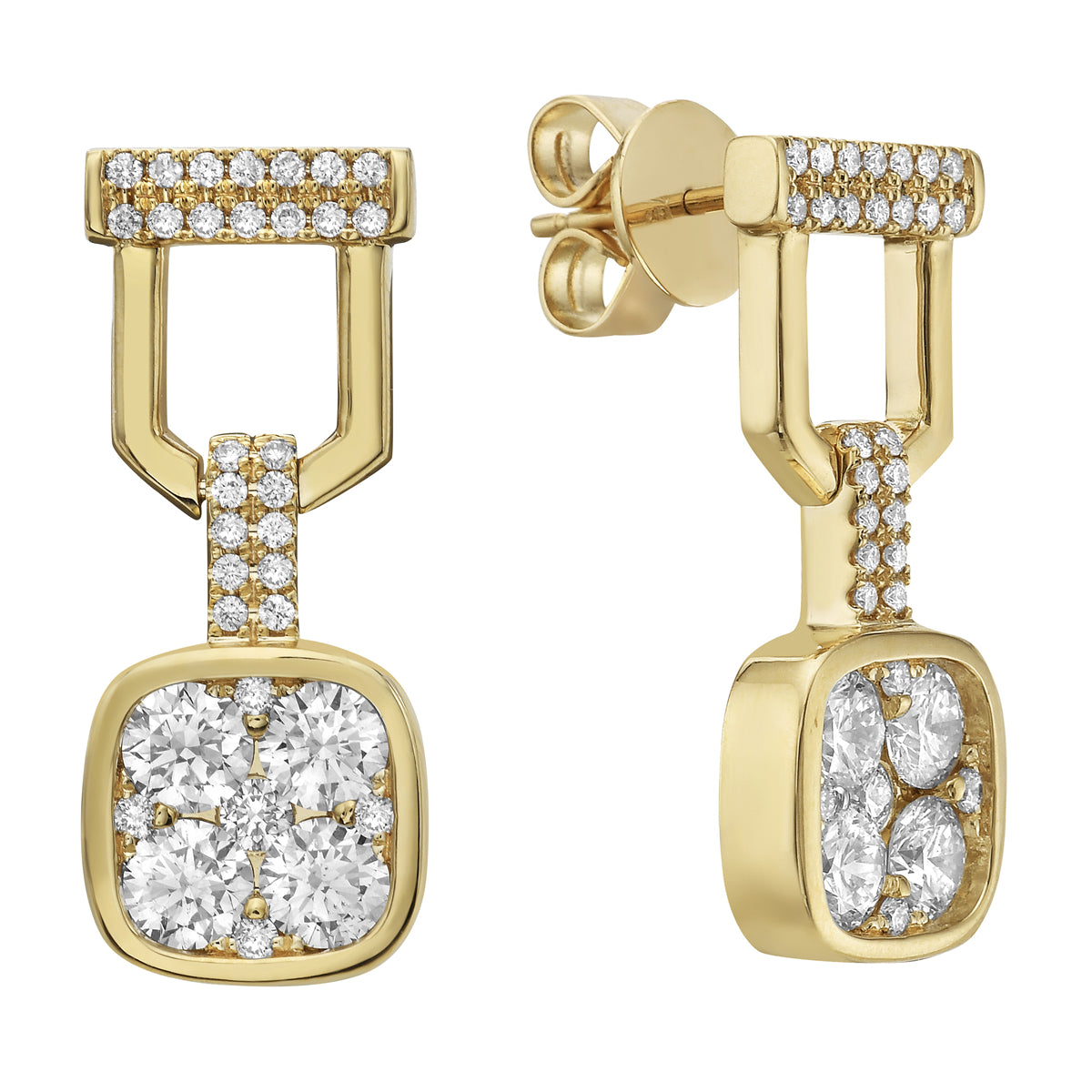 18ky Diamond Equestrian Earring