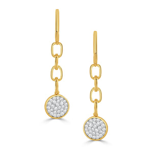 18k Diamond Drop Earrings