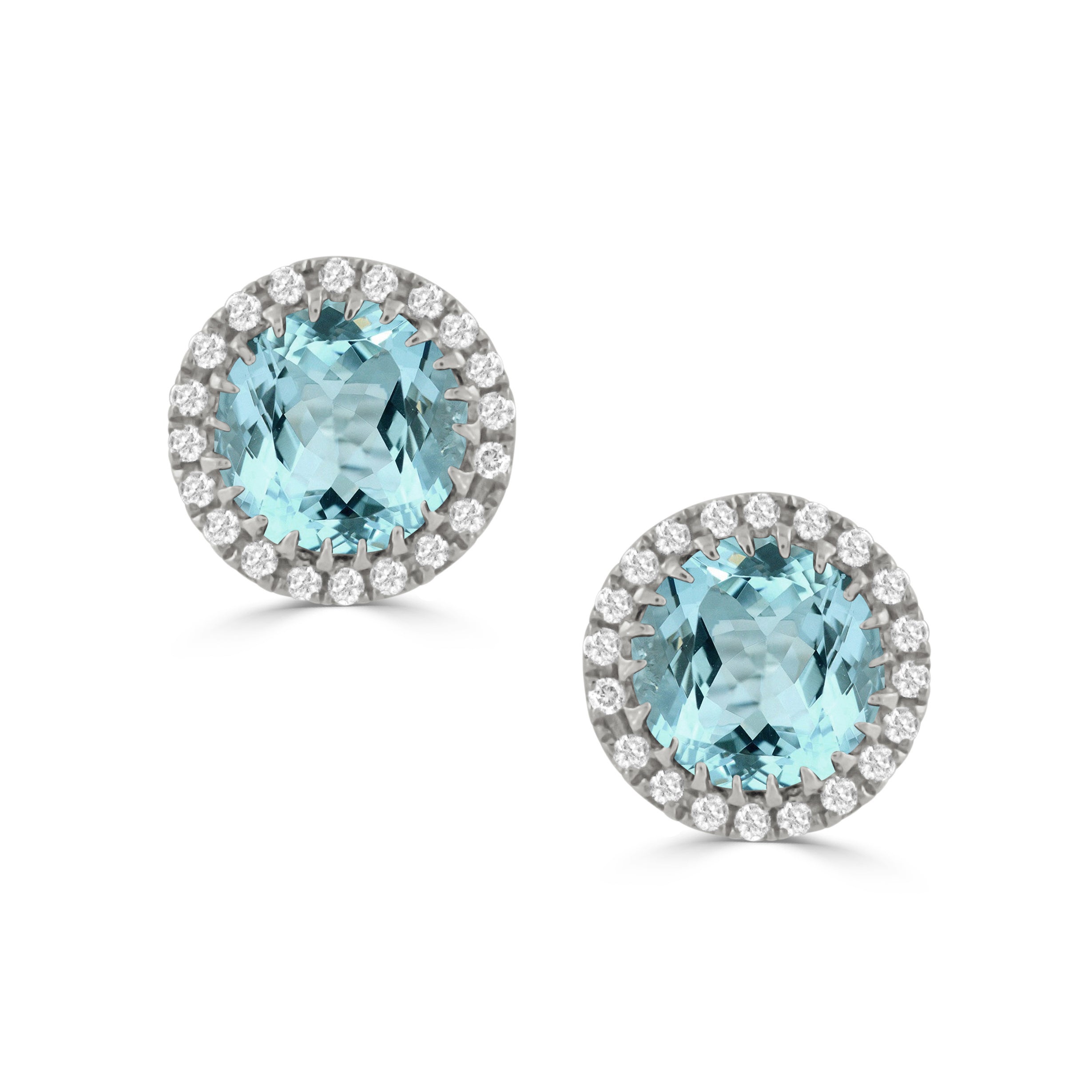 18k Blue Topaz Stud earrings