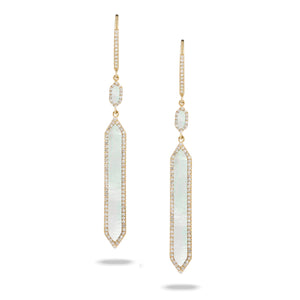 14k Mother of Pearl Drop Earrings