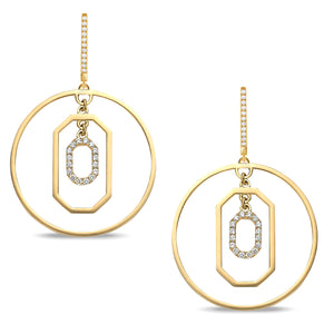 18k Gold & Diamond Earrings