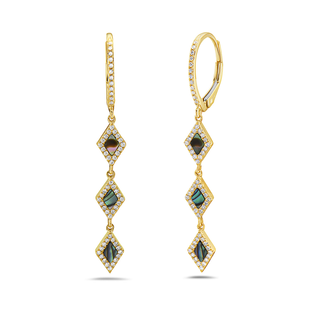 14k Abalone Earrings