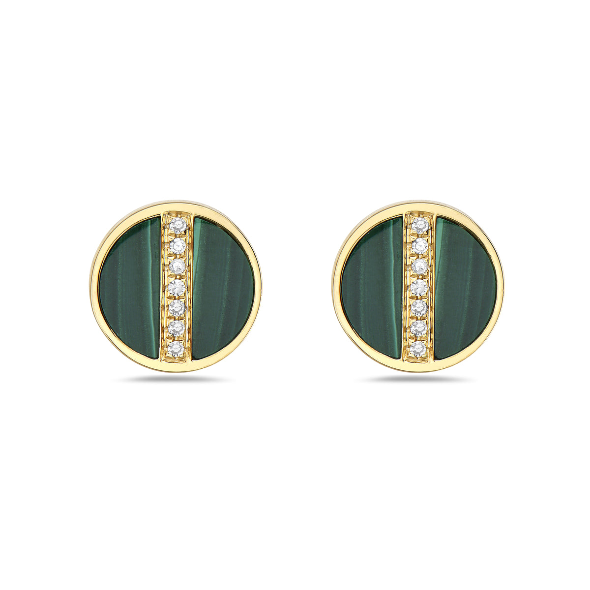 14k Malachite Earrings