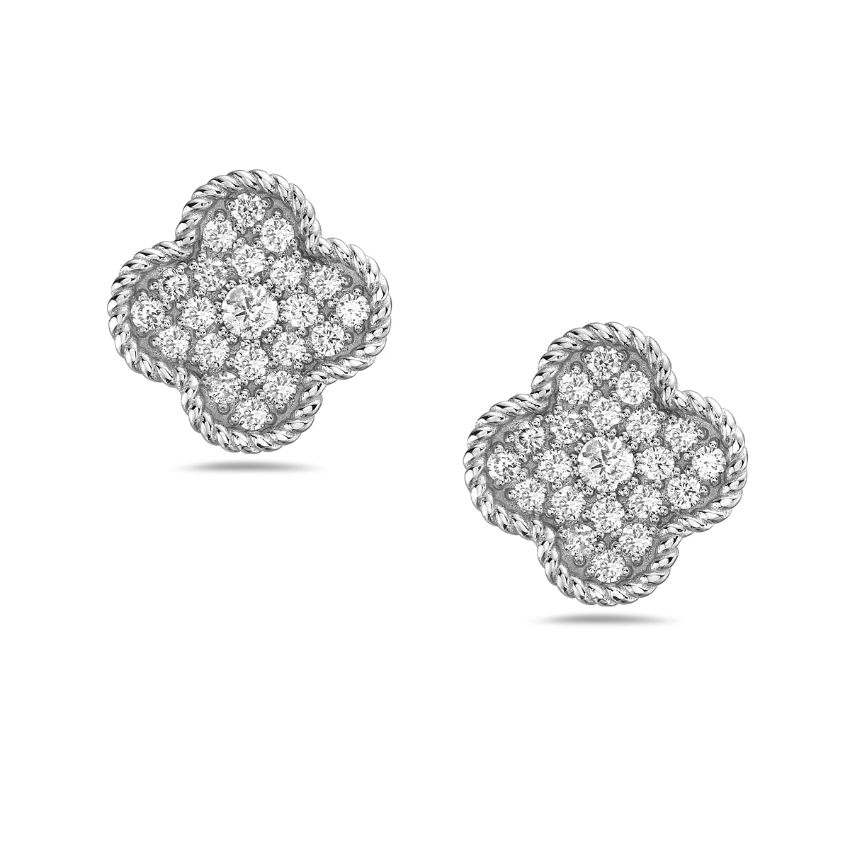 14k Clover Stud Earrings