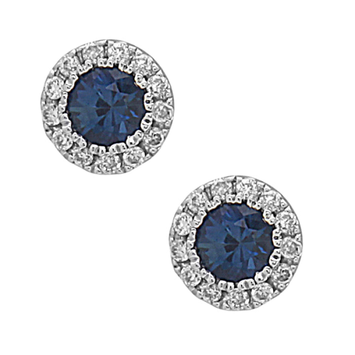 18kw Sapphire & Diamond Earrings