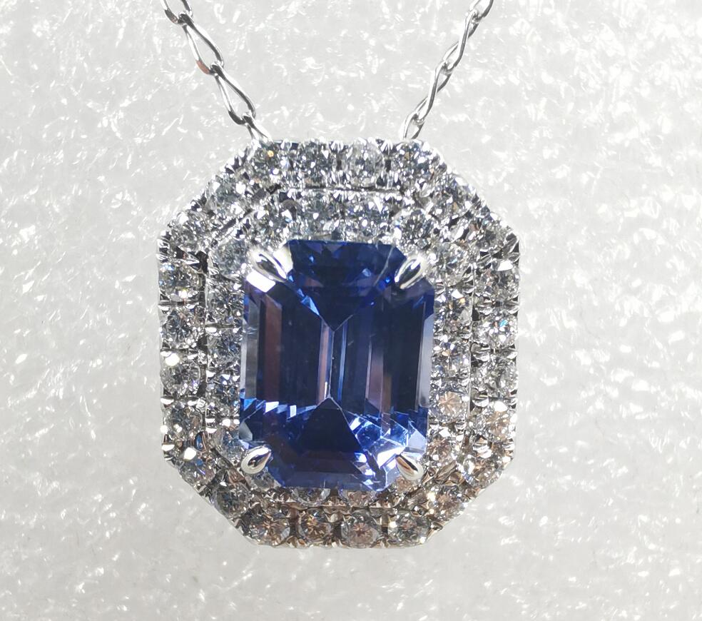 18k Sapphire & Diamond Necklace