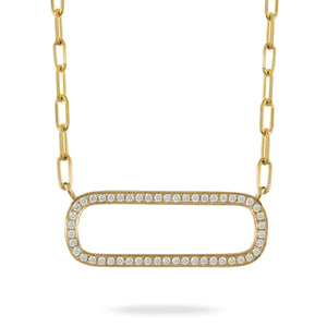 18k Diamond Frame Necklace