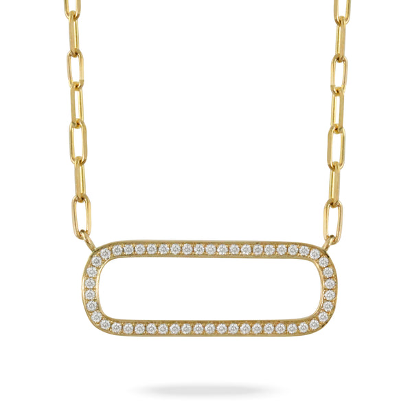 18k Diamond Frame Necklace