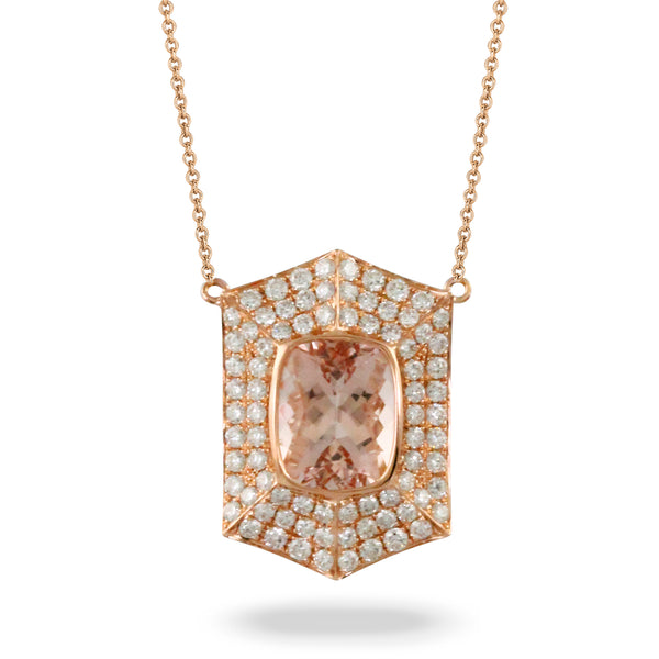 18k Morganite & Diamond Necklace