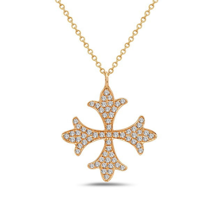 14ky Diamond Cross Pendant