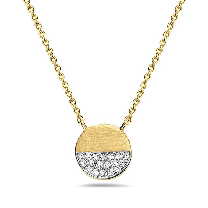 14k Mini Disc Pendant