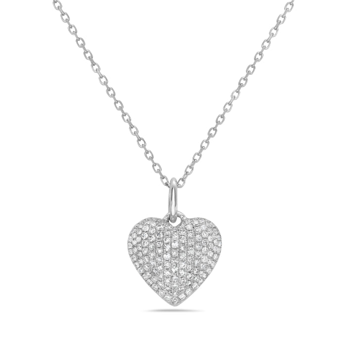 14kw Diamond Heart Pendant