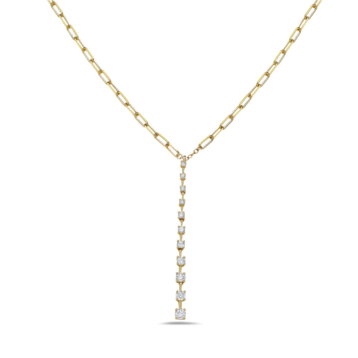 14k Diamond Bar Pendant