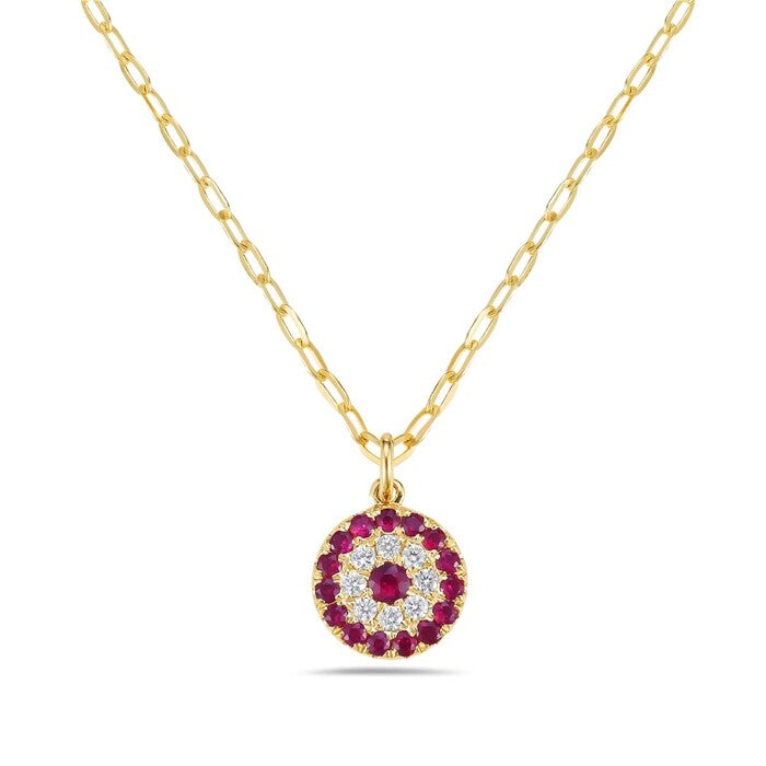 14k Ruby & Diamond Pendant