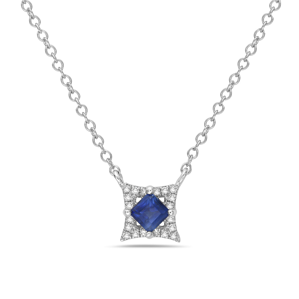 14k Sapphire & Diamond Pendant