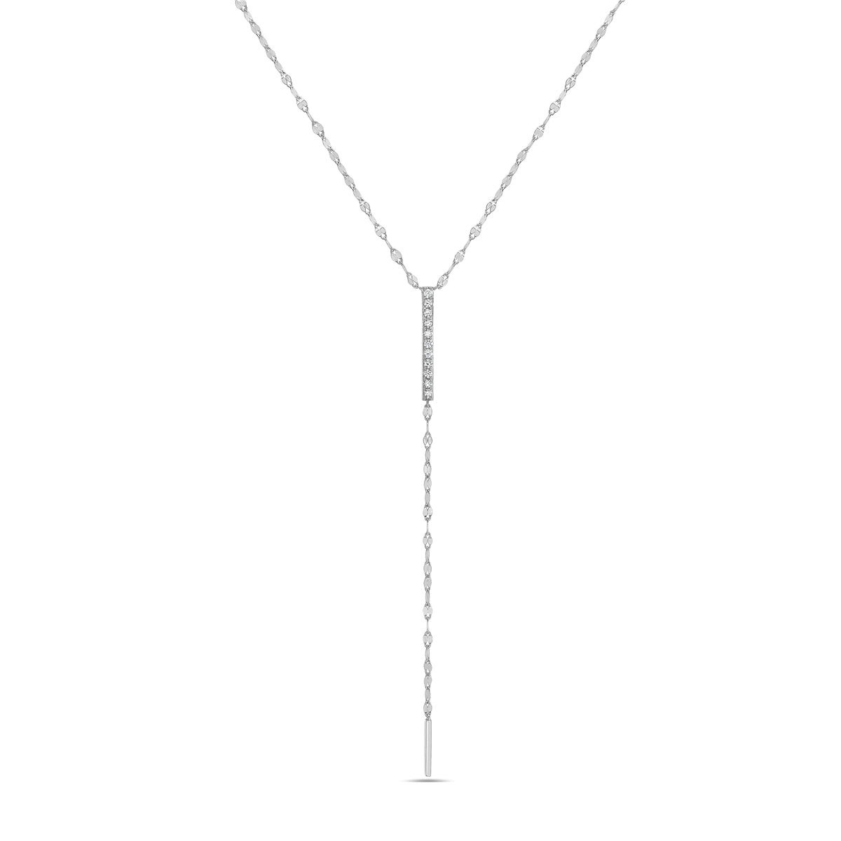 14k Diamond Bar Pendant