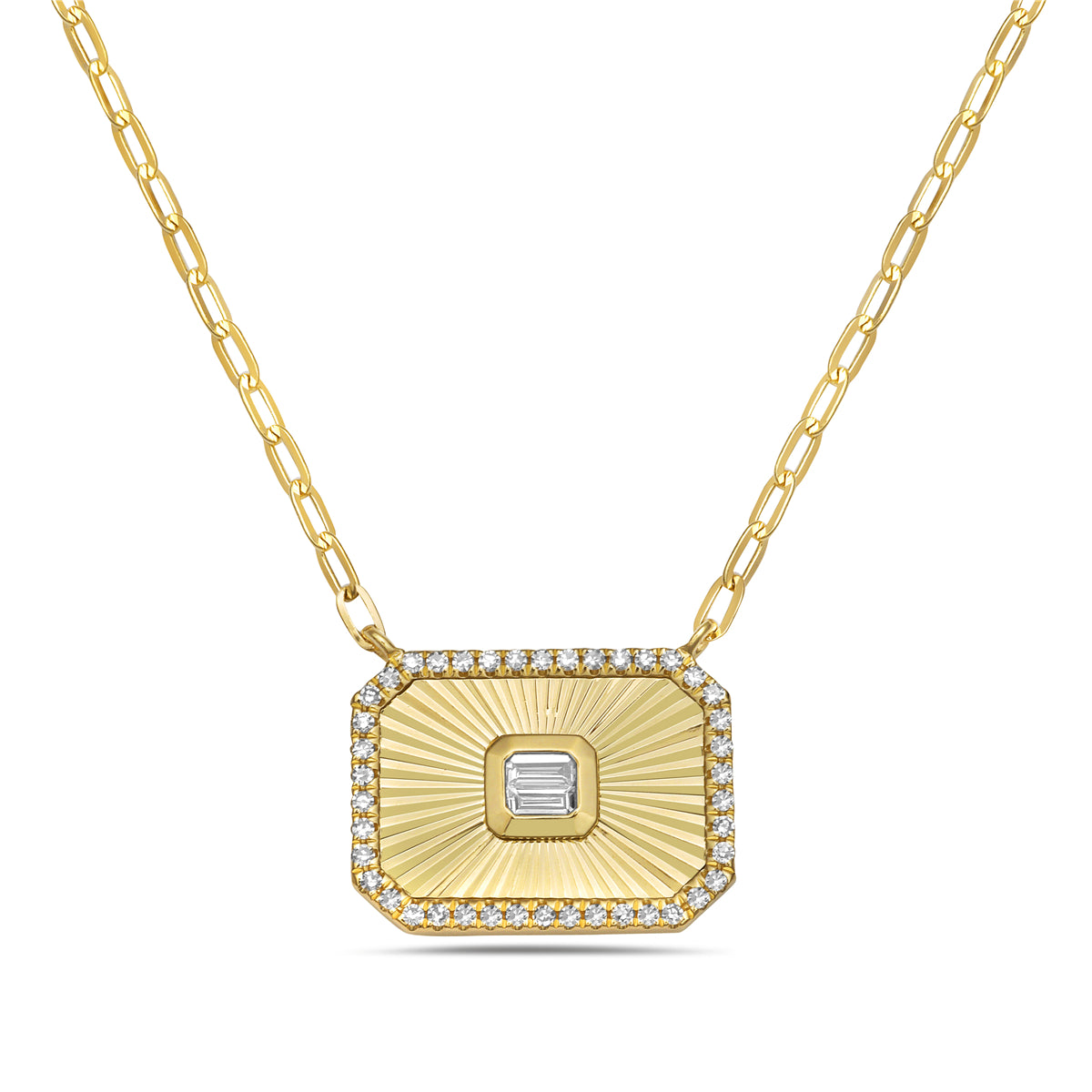 14k Gold Disc Pendant