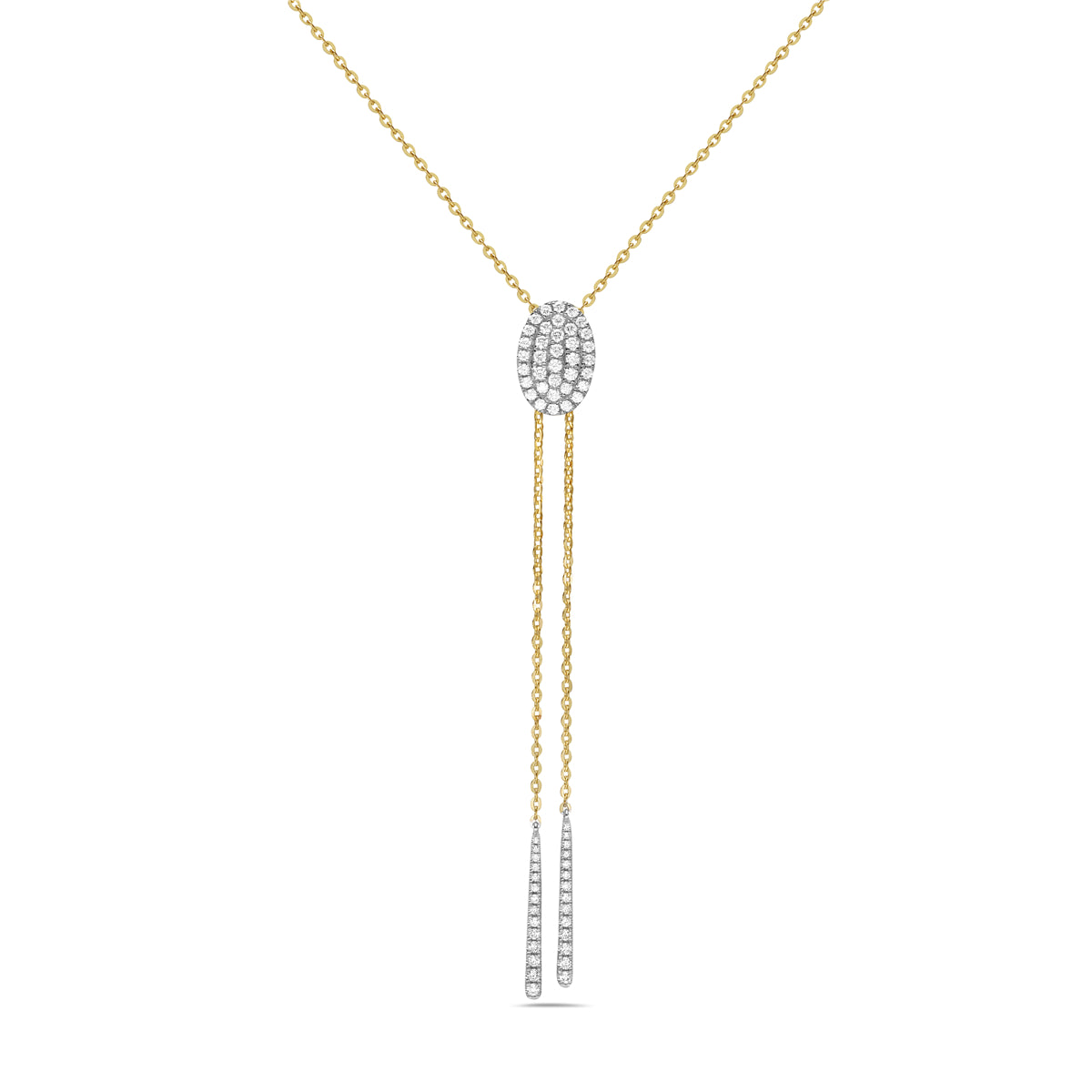 14k Lariat Diamond Pendant