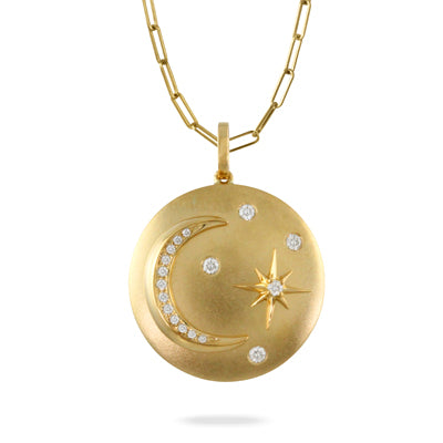 18k  Diamond Medallion Pendant