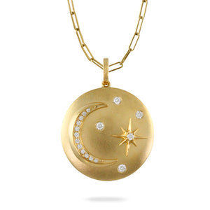 18k  Diamond Medallion Pendant