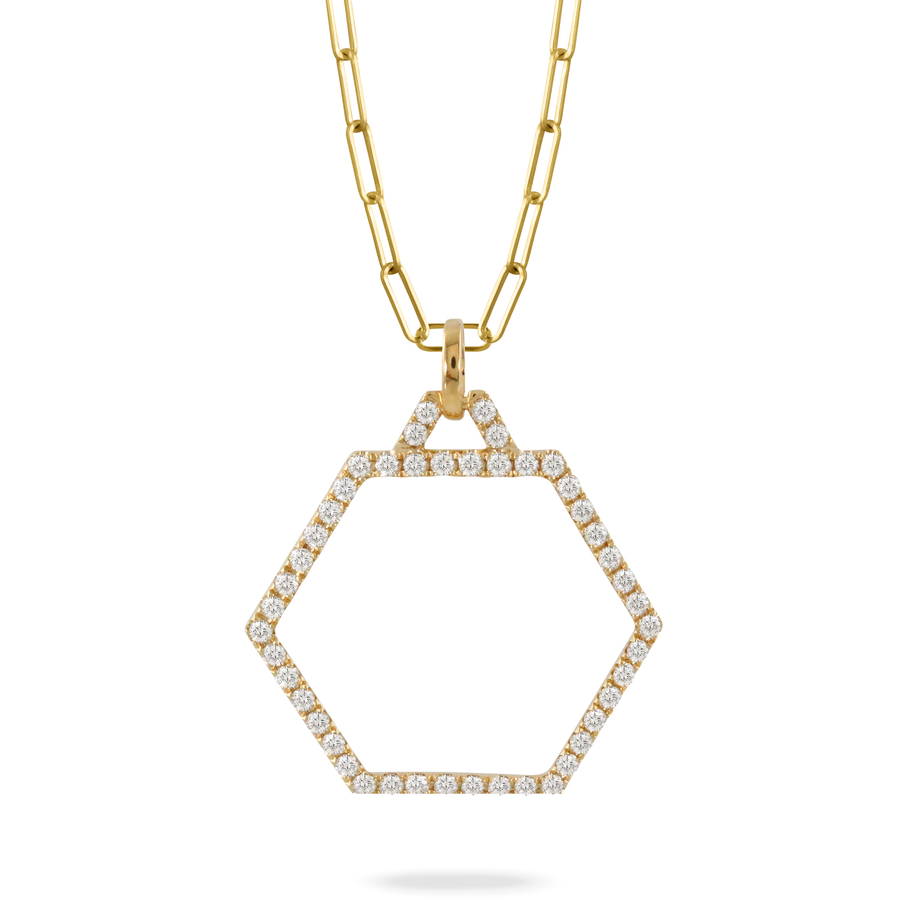 18k Diamond Hexagon Necklace