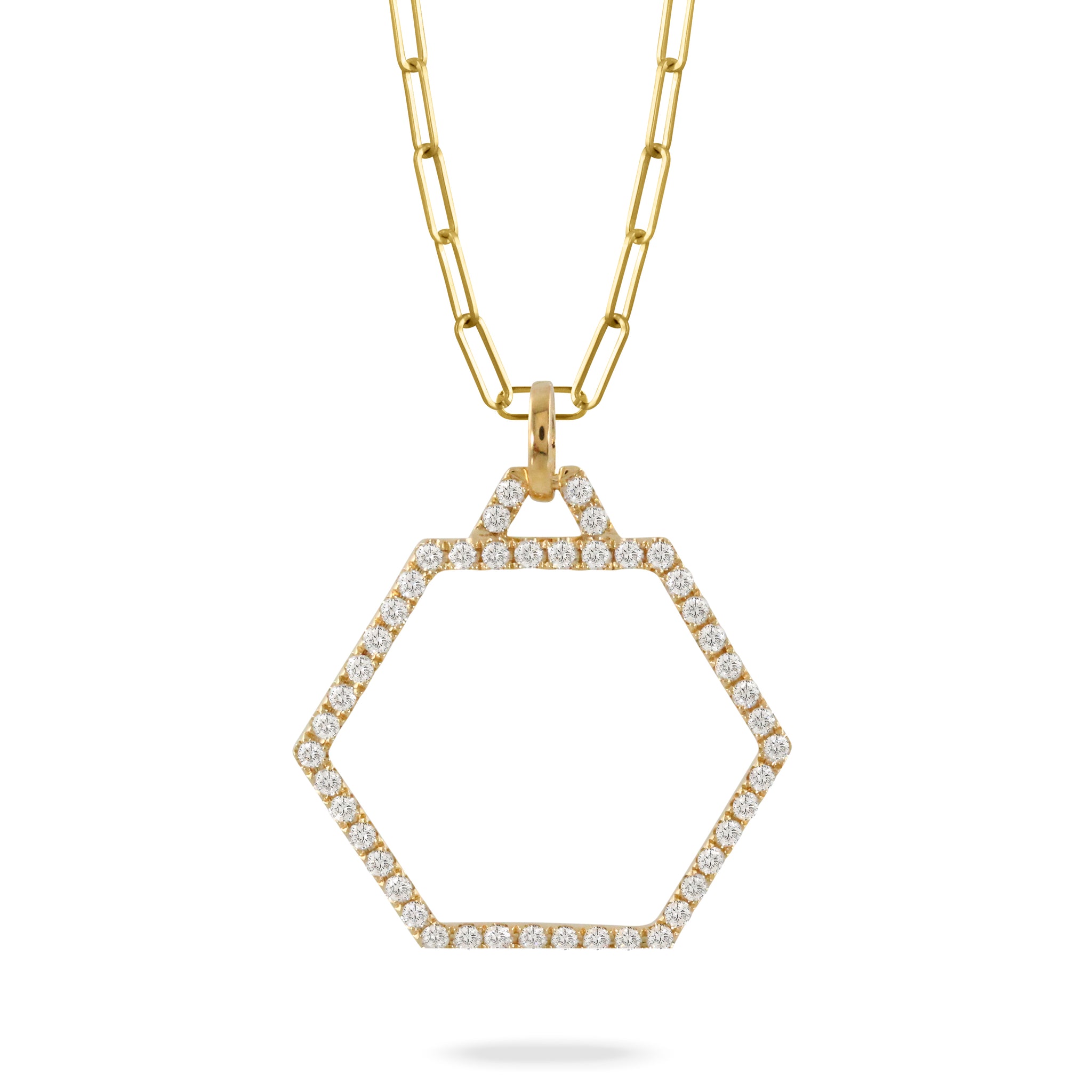 18k Diamond Hexagon Necklace