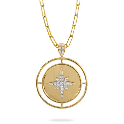 18k Diamond Starburst Necklace