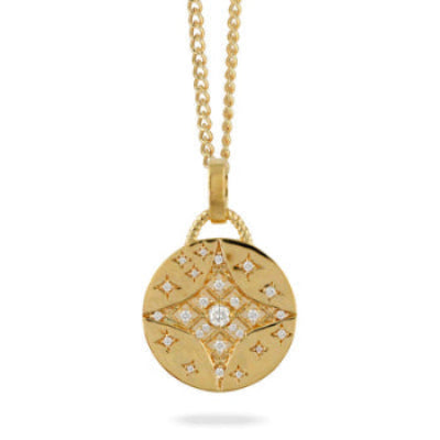 18ky Diamond Medallion Necklace