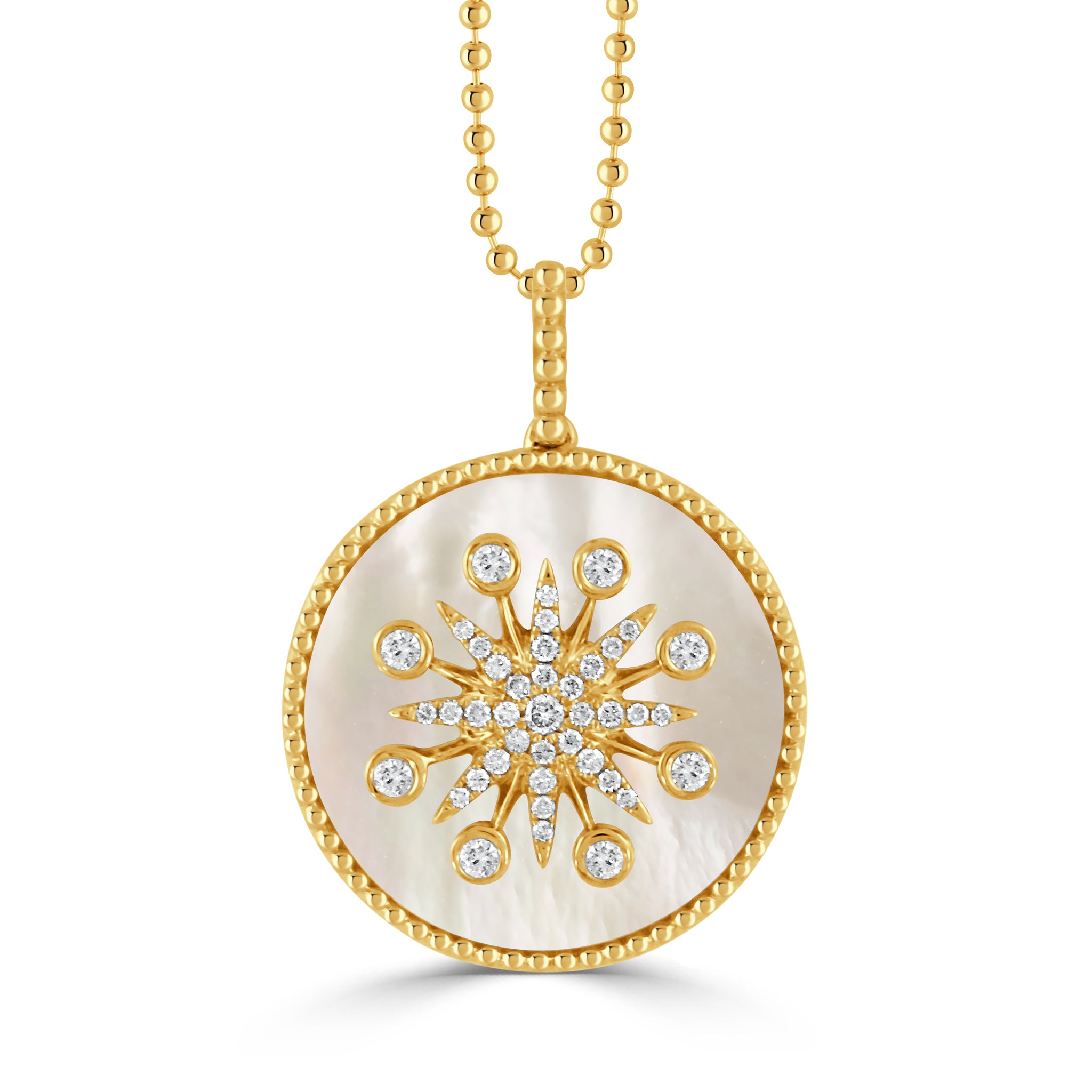 18k Starburst Medallion Necklace