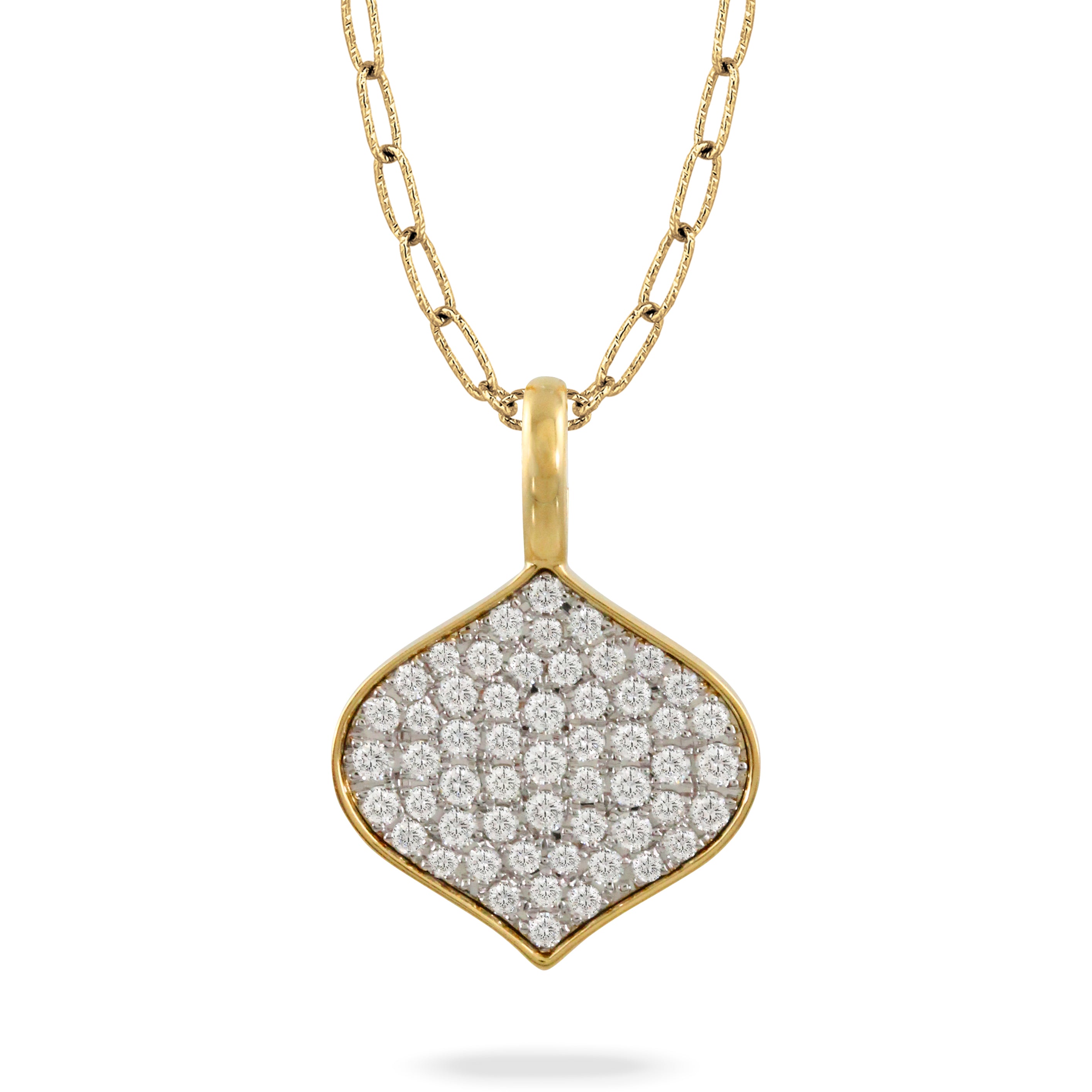 18k Diamond Disc Pendant