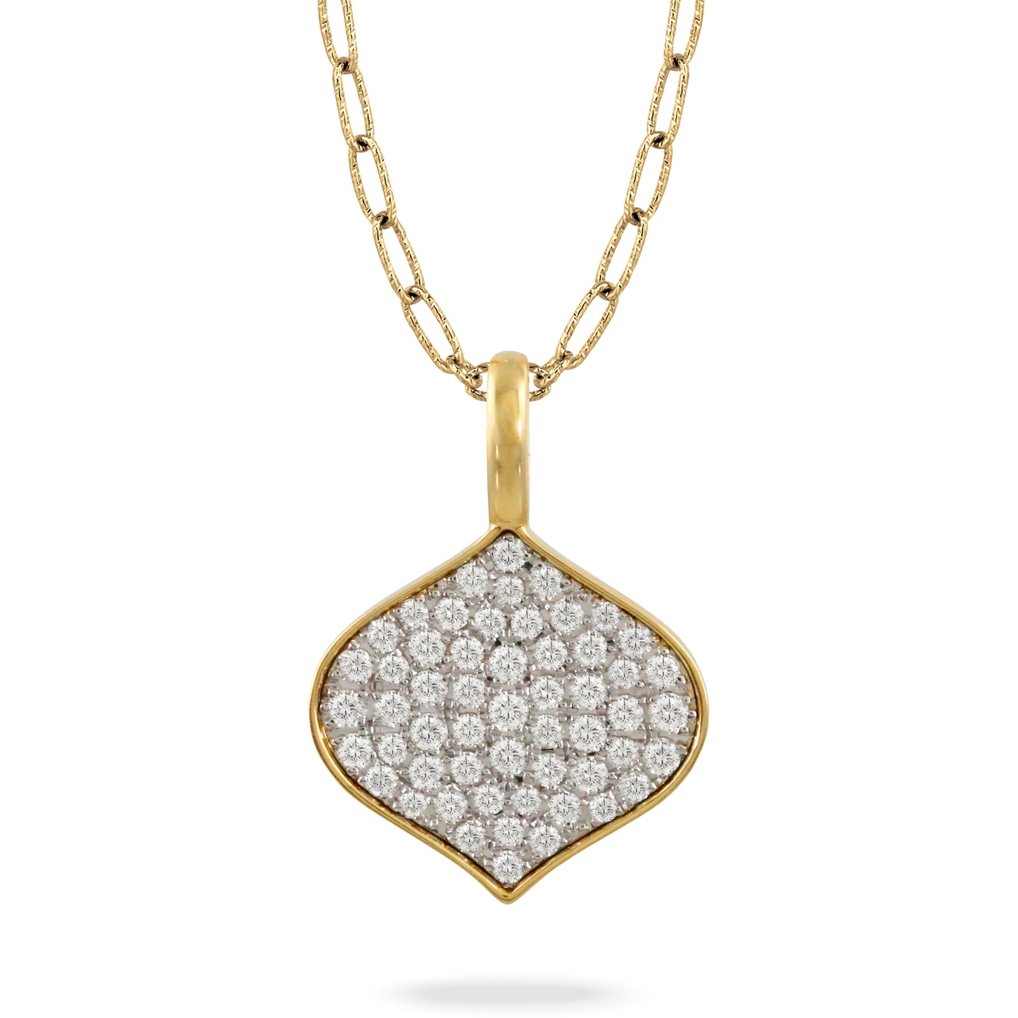 18k Diamond Disc Pendant