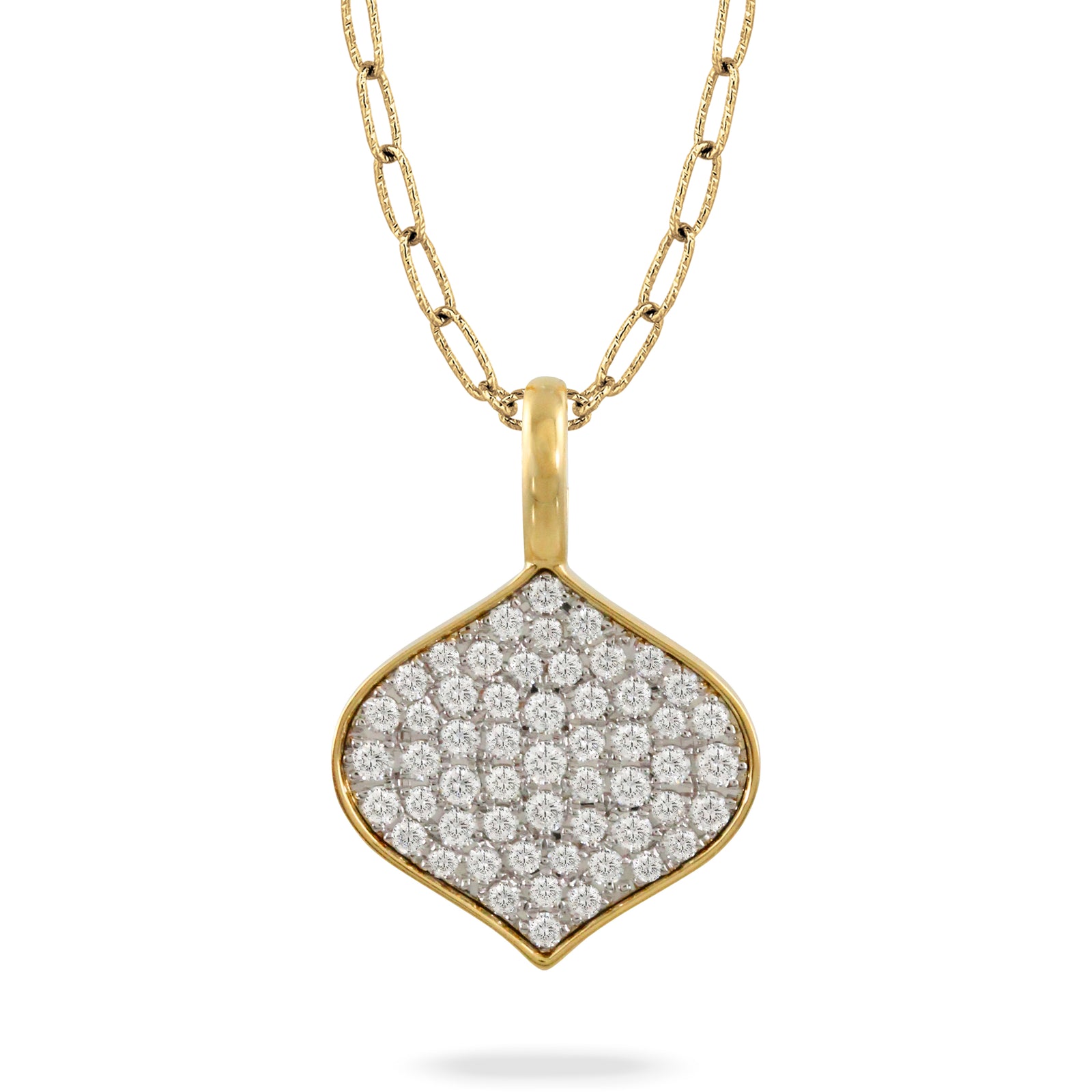 18k Diamond Disc Pendant