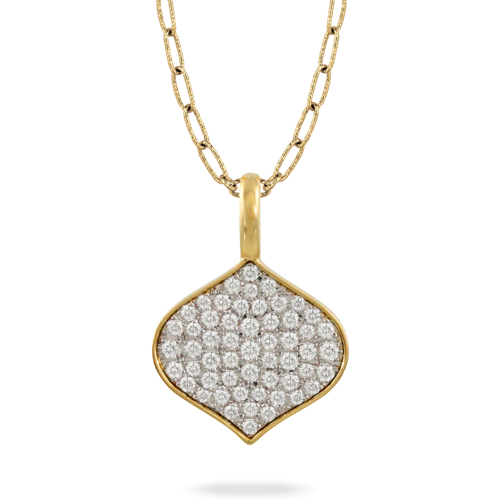 18k Diamond Disc Pendant