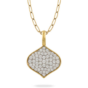 18k Diamond Disc Pendant