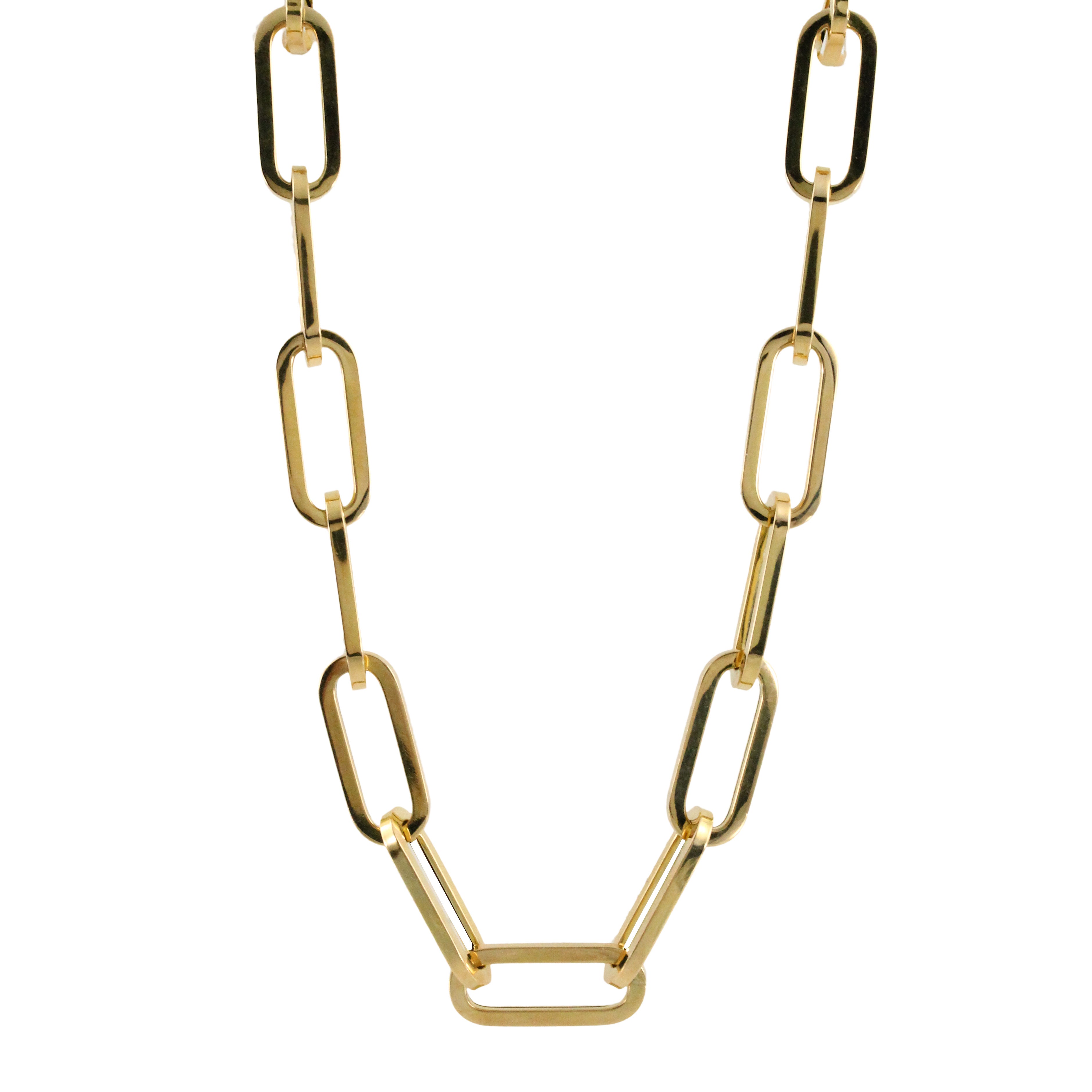 18k 22mm Paperclip Chain