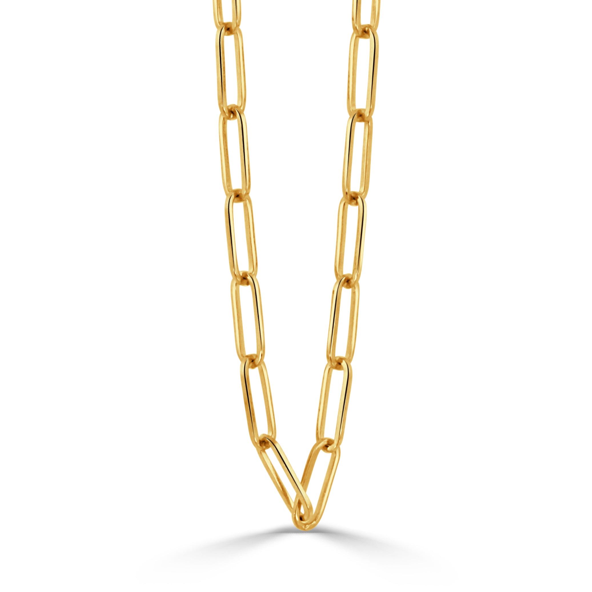 18k 6mm Paperclip Chain