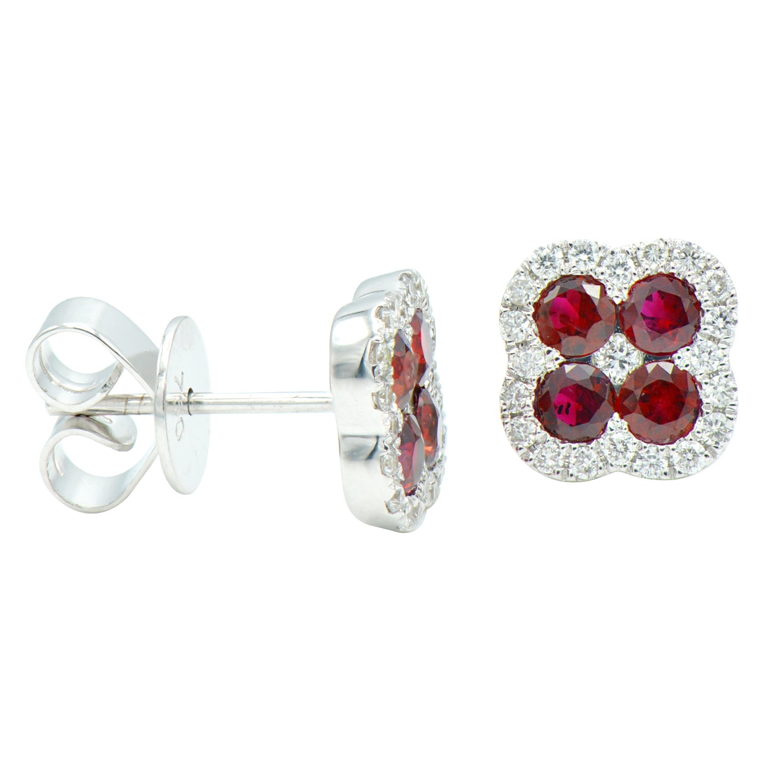 18k Ruby & Diamond Earrings