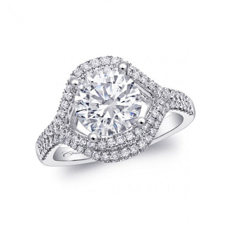 Coast Diamond Platinum Marquise Halo Ring