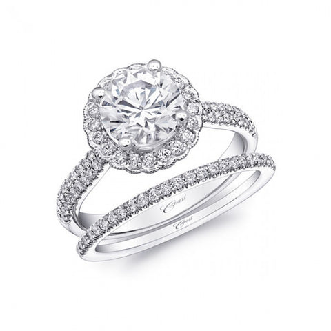 Coast Diamond Round Floral Halo Ring
