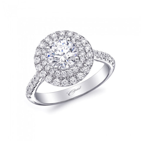 Coast Diamond Platinum Diamond Halo Ring