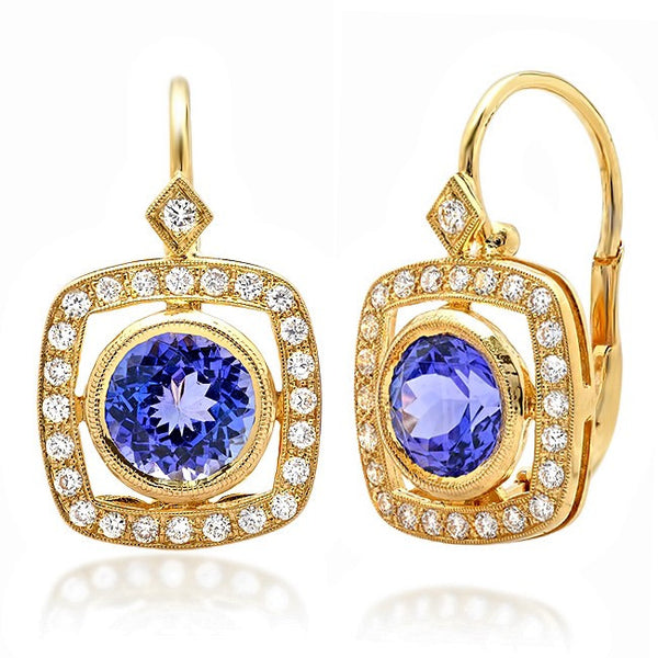 Beverley K Tanzanite and Diamond Earrings