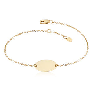 14k disc bracelet