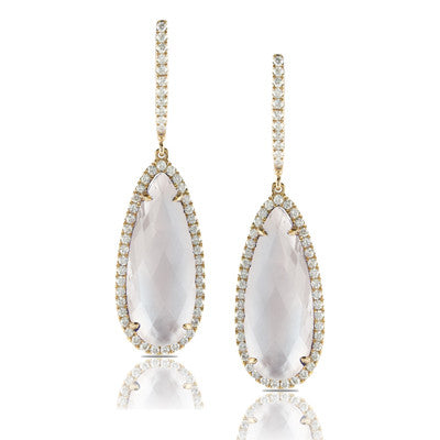 Mother of Pearl & Diamond Earrings