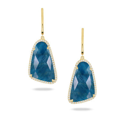 Apatite & Diamond Earrings