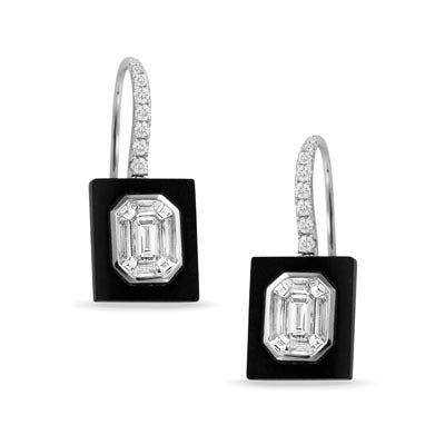 Diamond & Black Onyx Earrings