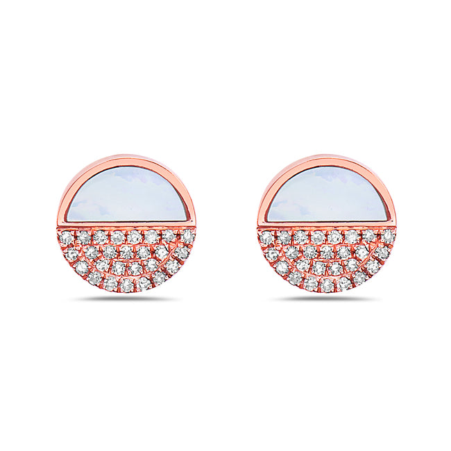 Diamond & Mother of Pearl Studs