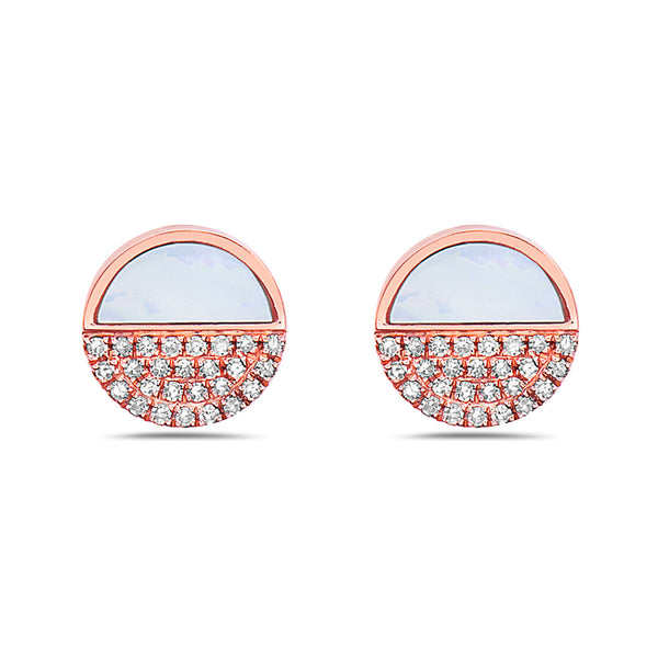Diamond & Mother of Pearl Studs